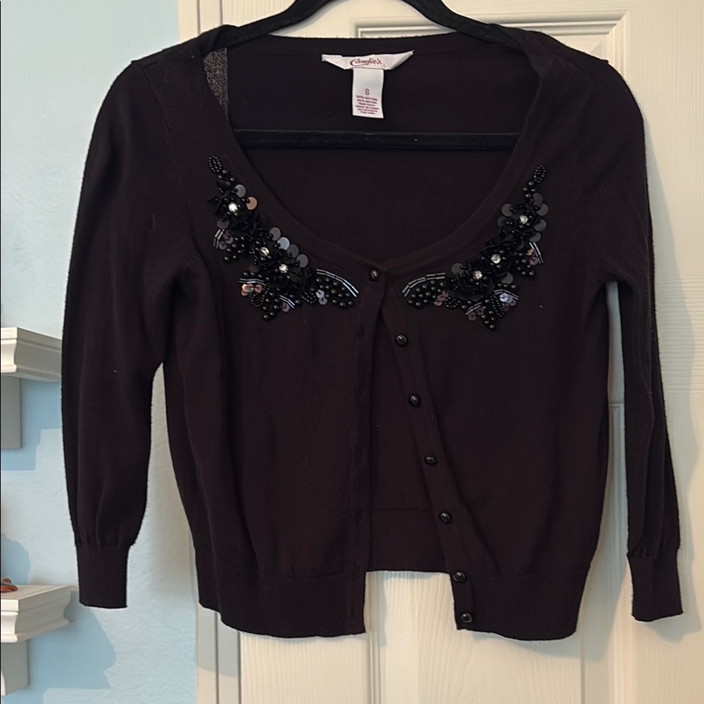 Black Cardigan with Sparkles